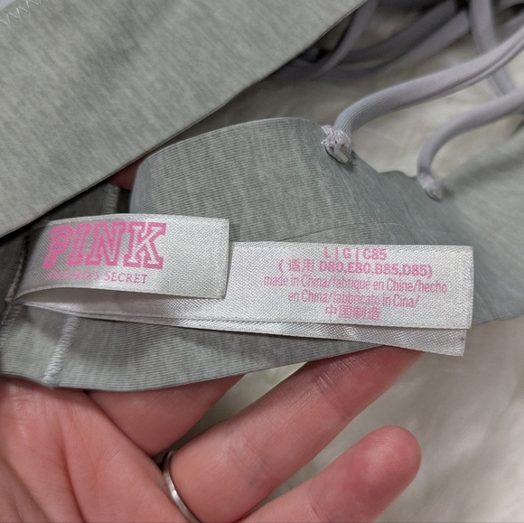 Victoria's Secret PINK Lilac Purple Strappy Back Triangle Bralette Size‎ Large - Picture 5 of 6